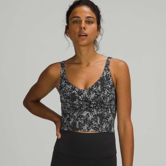 Lululemon Align Tank Top Black White Blossom Overlay Starlight Multi - Picture 1 of 10